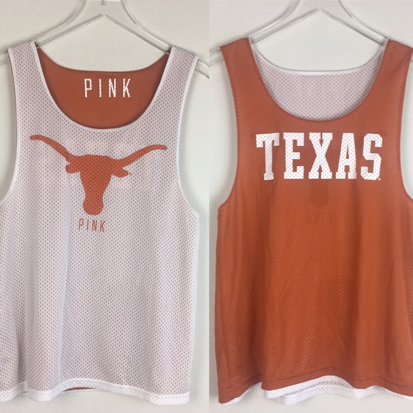 PINK Victoria's Secret Tops - Victoria’s Secret PINK | Orange white Jersey tank